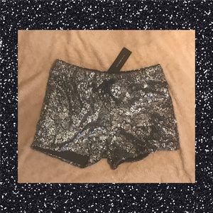 Boundary & Co. Silver sparkle shorts